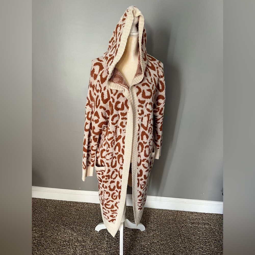 Very J Buckle leopard Cardigan